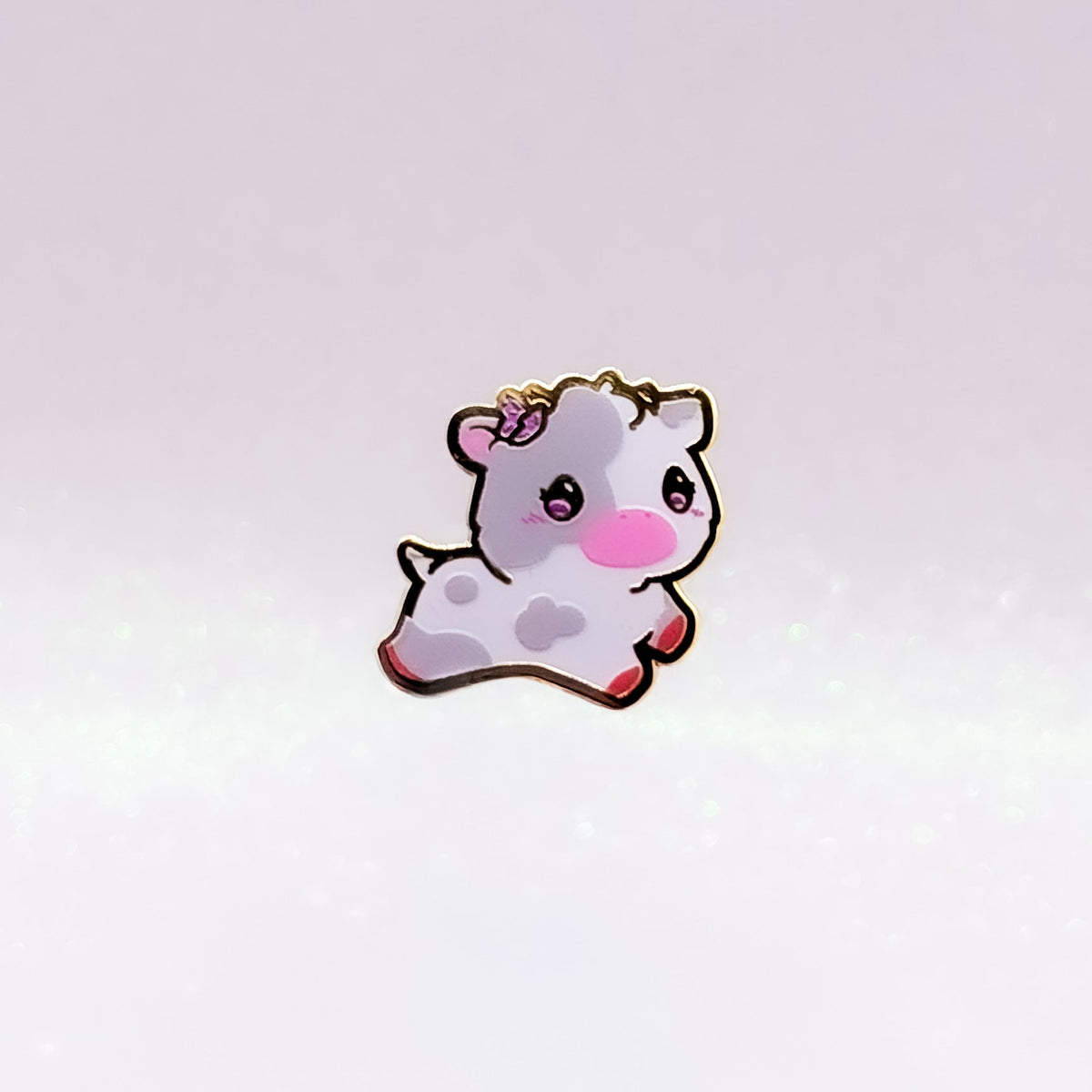 Cute Cow | Hard Enamel Pin | Farm Inspired Pin | Kawaii Aesthetic Birthday Gift | Christmas Present
