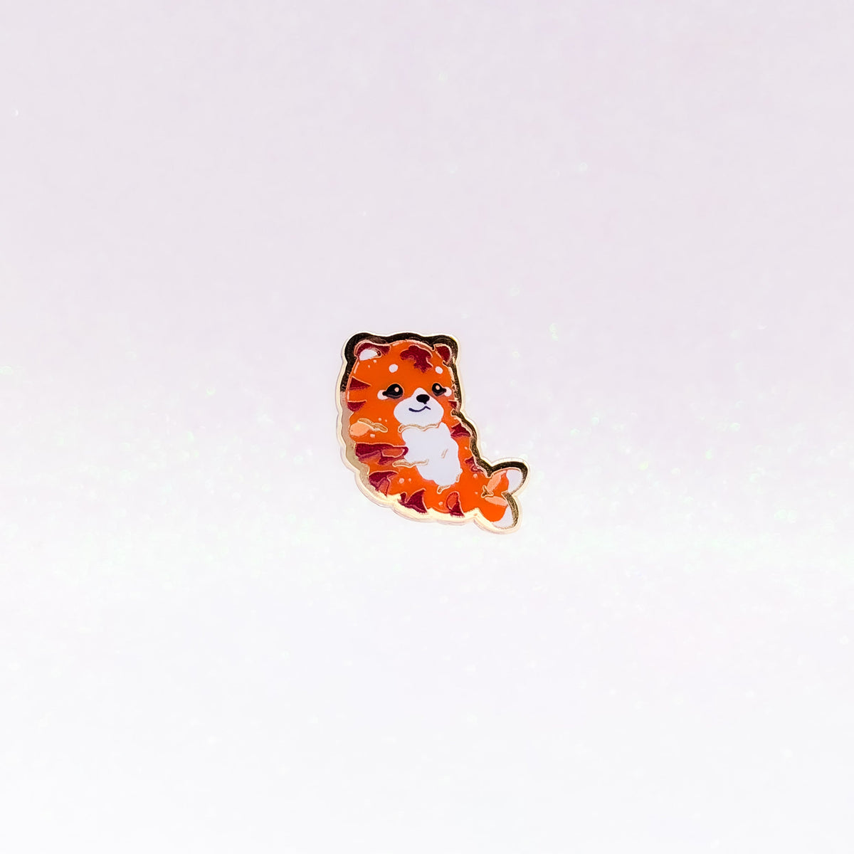 Tiger Shrimp | Mini Hard Enamel Pin | Japan Inspired Pin | Kawaii Aesthetic Birthday Gift | Christmas Present