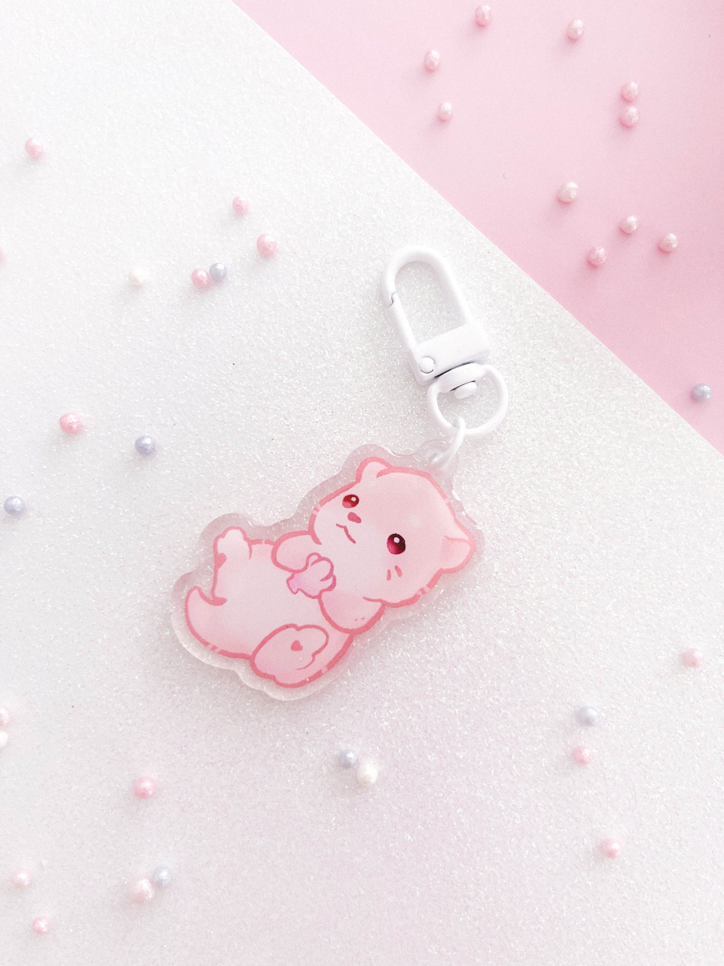 Adorable Otter Acrylic Keychain | Sweet Animal Art | Cute Otters Key Charm | Aesthetic Birthday Gift for Her | Christmas Present | Miamouz