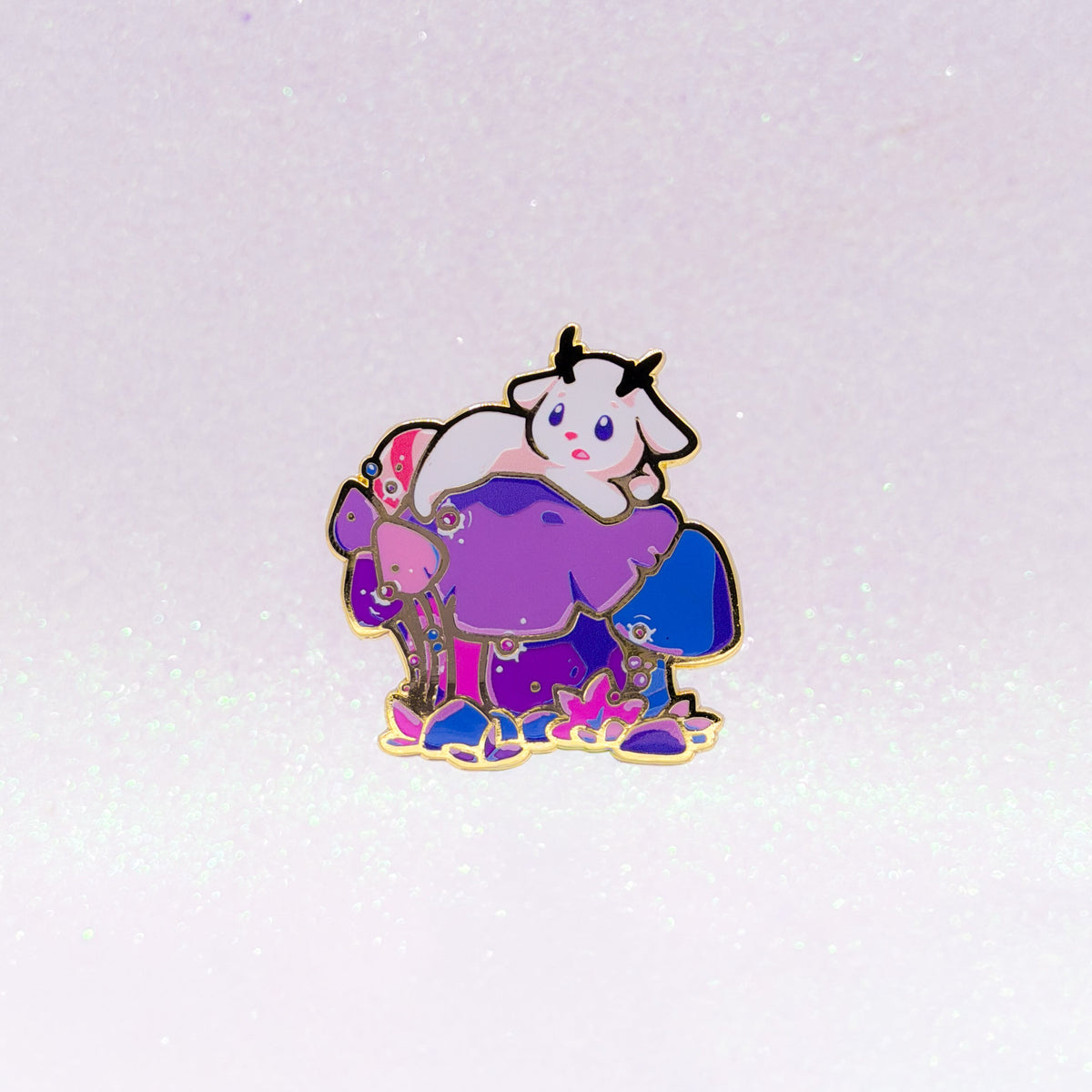 Mushroom Woods | Hard Enamel Pin | Fantasy Inspired Pin | Kawaii Aesthetic Birthday Gift | Christmas Present