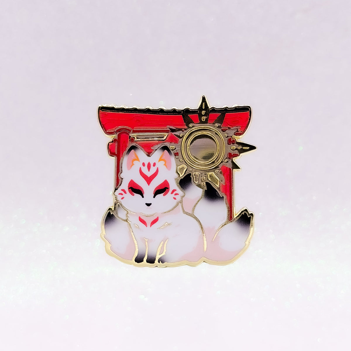 Kitsune Shrine | Hard Enamel Pin | Japan Inspired | Kawaii Aesthetic Birthday Gift | Christmas Present