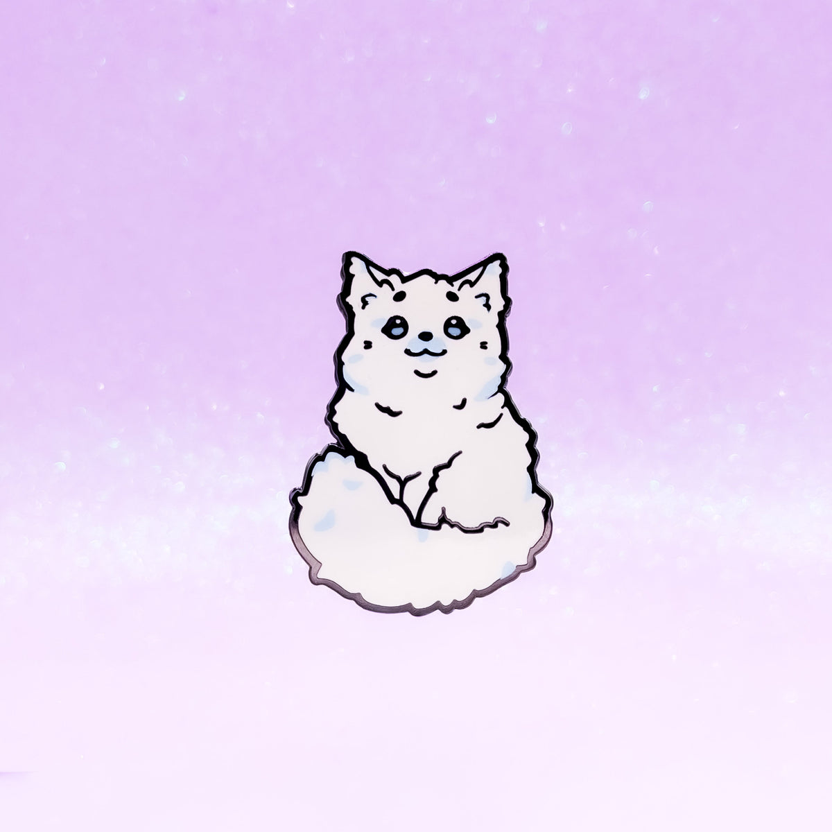 Maine Coon Cat White | Cat Breeds Hard Enamel Pin | Kawaii Birthday Gift | Christmas Present | Miamouz