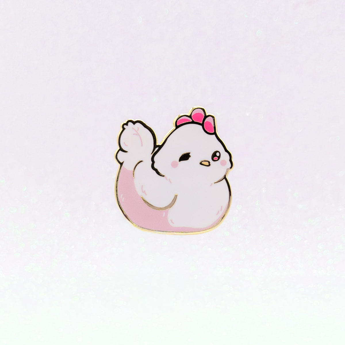 White Chicken | Hard Enamel Pin | Farm Inspired Pin | Kawaii Aesthetic Birthday Gift | Christmas Present