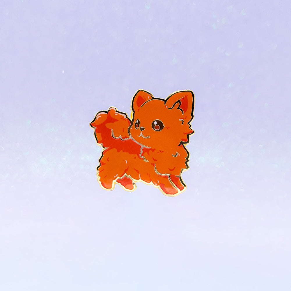Long-haired Chihuahua Red | Dog Breeds Hard Enamel Pin | Kawaii Birthday Gift | Christmas Present | Miamouz