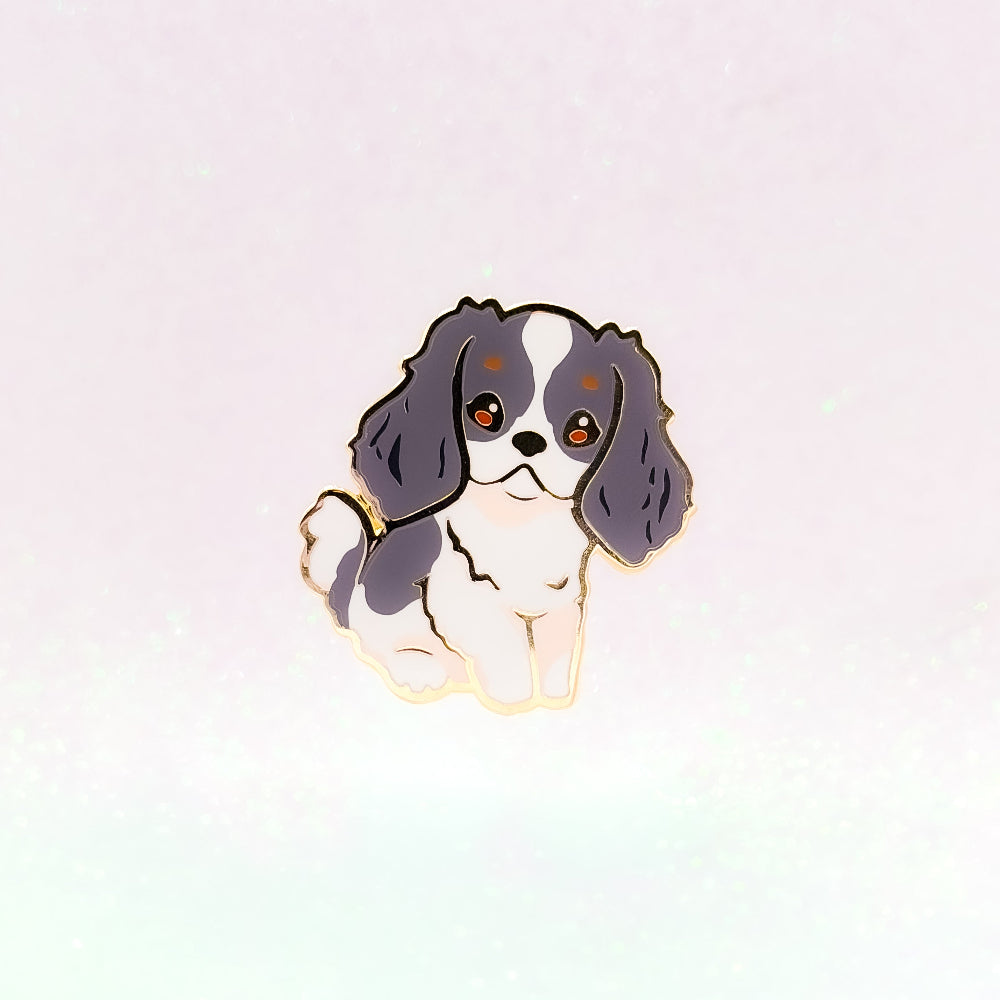 Cavalier King Charles Spaniel | Cocker Spaniel Black & Tan | Dog Breeds Hard Enamel Pin | Kawaii Birthday Gift | Christmas Present | Miamouz