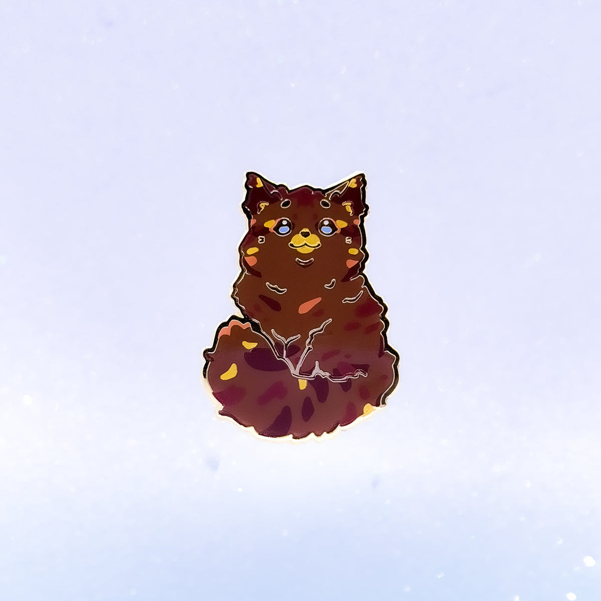 Maine Coon Cat Brown Tabby | Cat Breeds Hard Enamel Pin | Kawaii Birthday Gift | Christmas Present | Miamouz