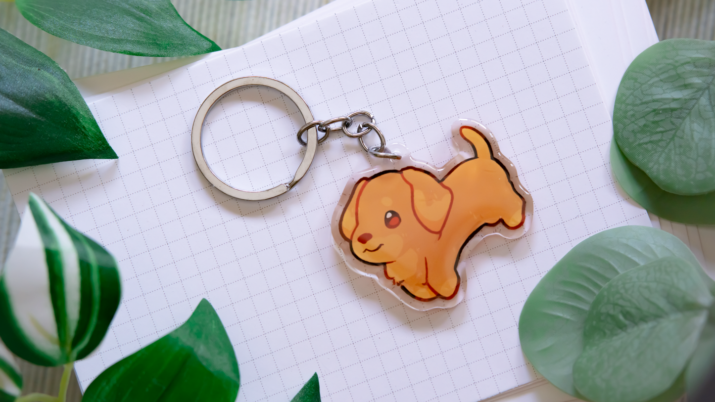 Dachshund Keychain | Cute Animal | Dog Breed Charm | Birthday Gift for Her | Christmas Present | Dog Acrylic Key Chain