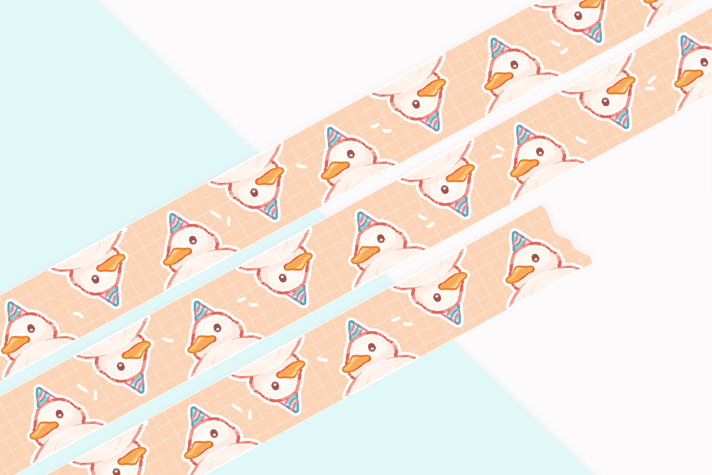 Party Duck Erdiges Orange Washi Tape | 10m x 15mm Rolle | Künstler-Abdeckband | Dekoratives Planerband | Kawaii Kalender Journal Briefpapier