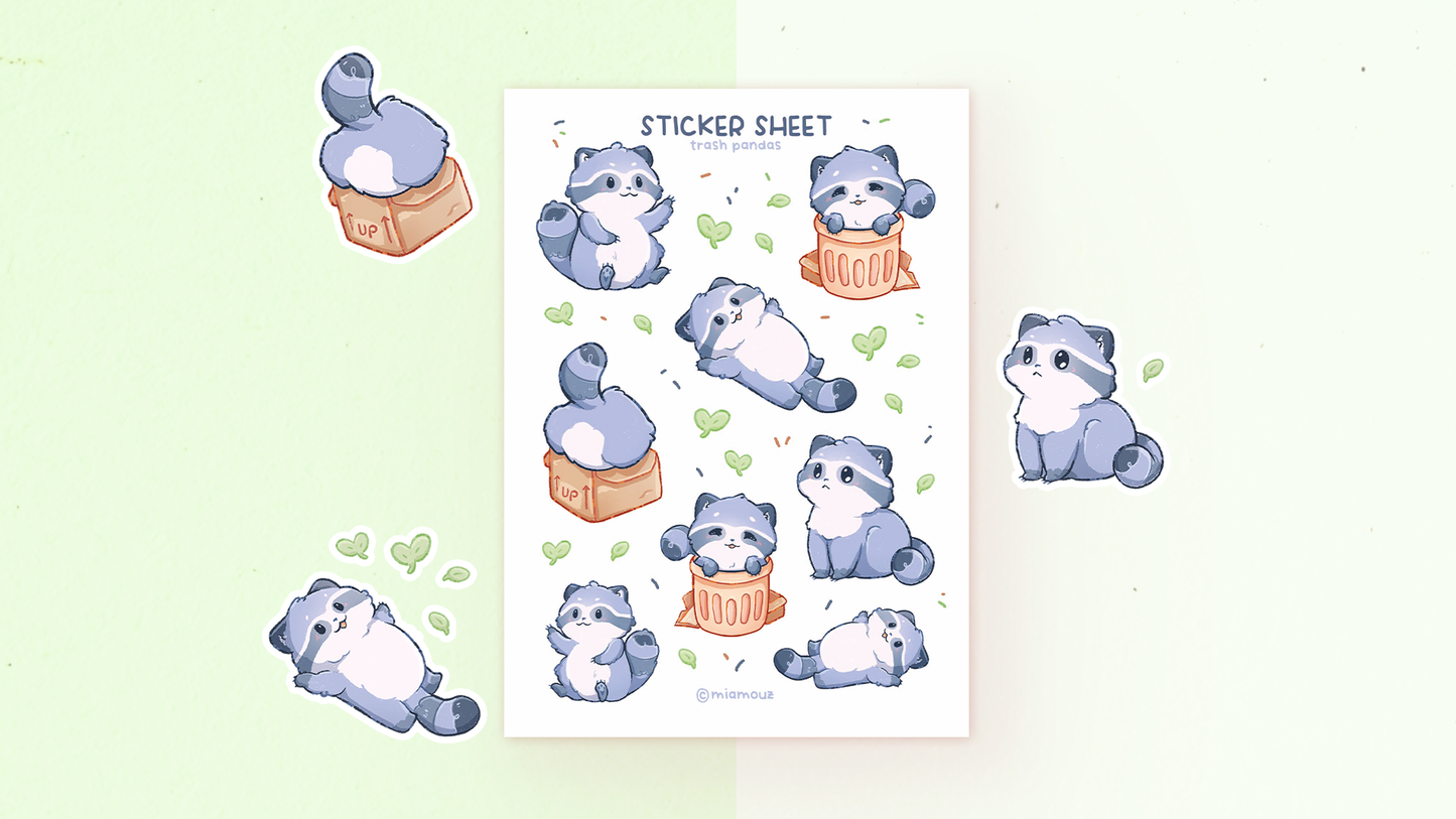 Sticker-Oopsie-Tüte | Mystery-Grabbeltüte | Glückstüte | Briefpapier der Güteklasse B | Überraschungsgeschenk | Miamouz Kawaii-Stickerbogen