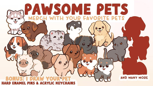 PRE-ORDER Pawsome Pets - Tier Your Custom Pet Pin or Keychain