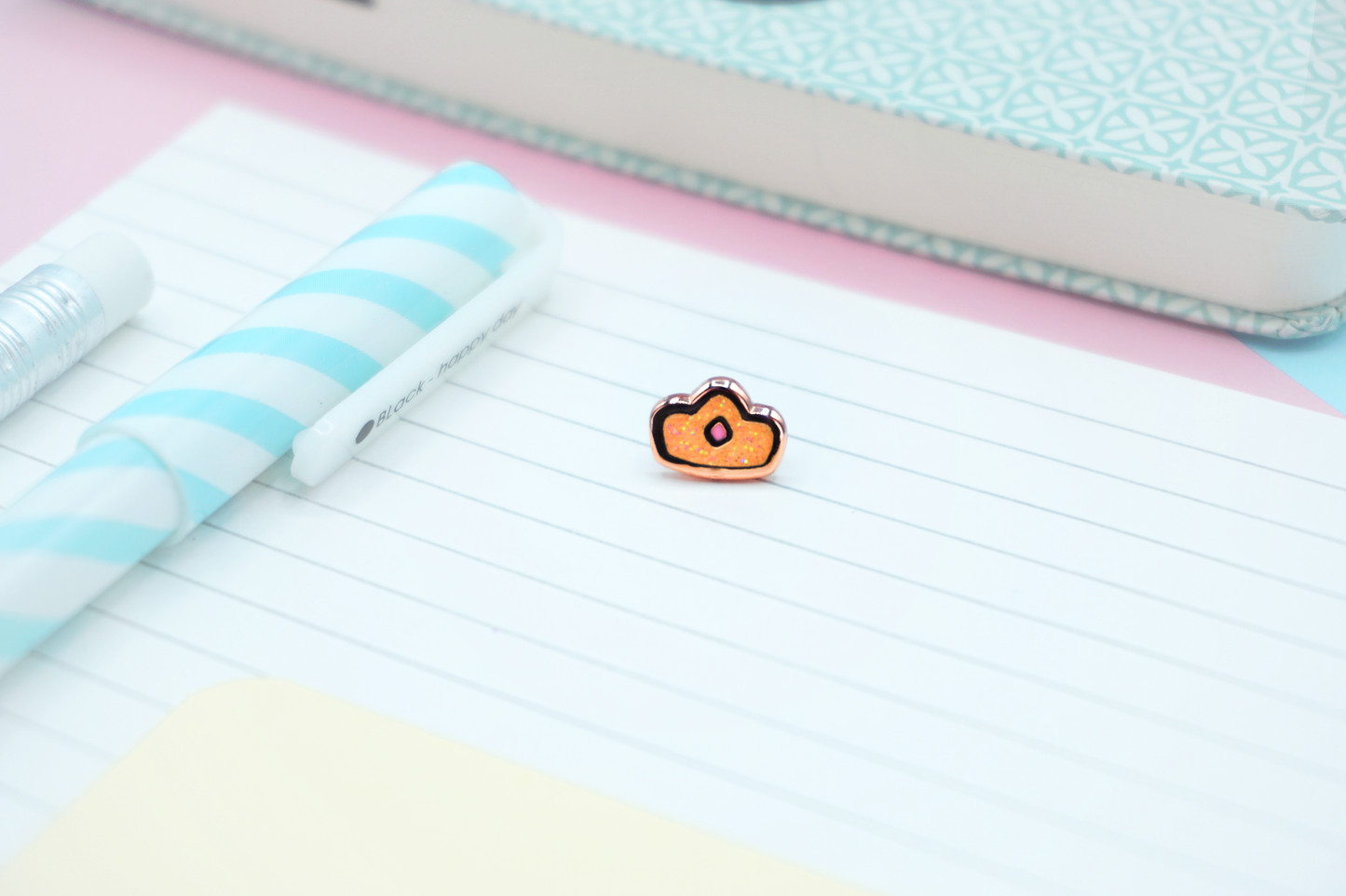 Small Crown Toast Enamel Pin | Tiny Board Filler Hard Enamel Pin | Kawaii Art | Kawaii Aesthetic Birthday Gift | Christmas Present