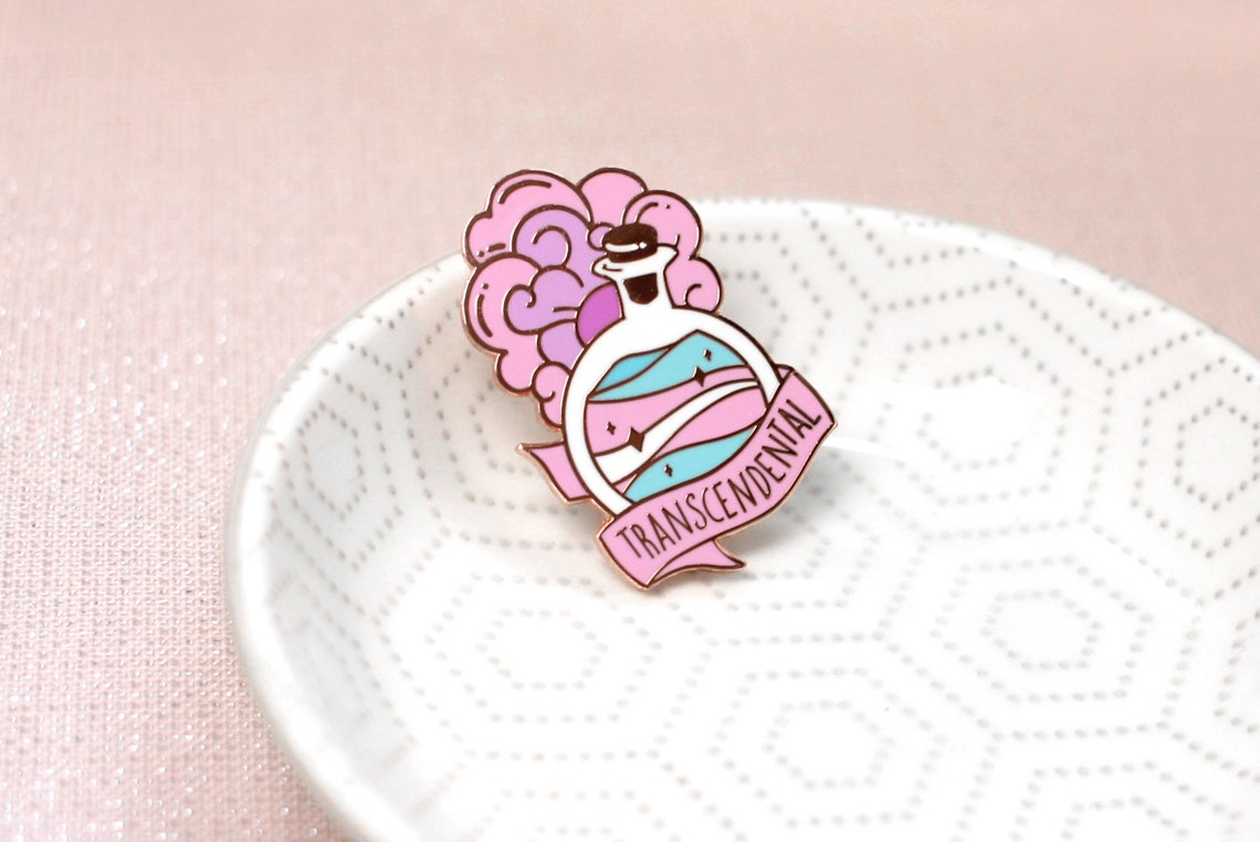 Transcendental Transgender Flag Pride Potion | LGBTQIA+ | Witch Hard Enamel Pins | Rainbow Flag | Pride Month | Miamouz