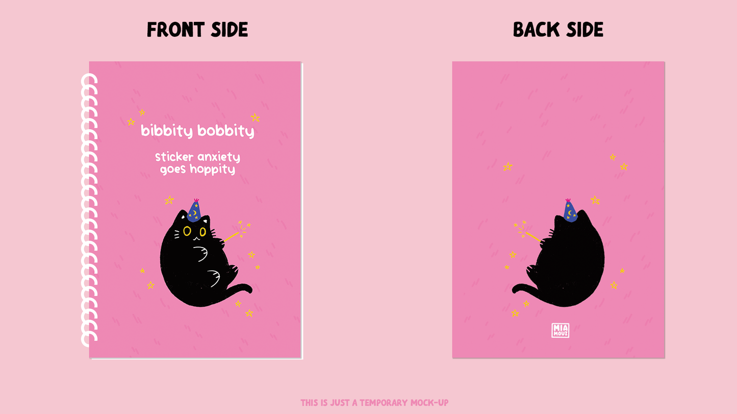 Sticker Anxiety A5 Reusable Sticker Book | Pastel Stationery | Sticker Hoarder Notebook | Birthday Gift | Christmas Present | Miamouz