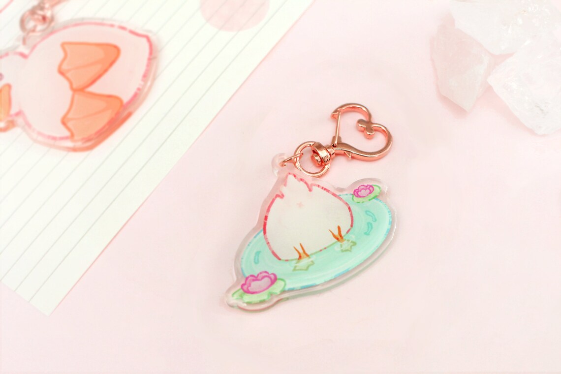 I don't give a Duck Acrylic Keychain | Cute Animal Art | Duckling Key Charm | Aesthetic Birthday Gift for Her | Christmas Present | Miamouz