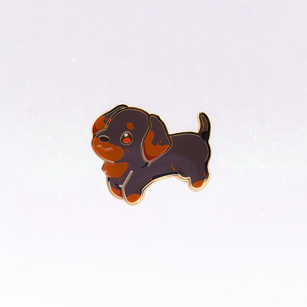 Dachshund Black & Tan | Dog Breeds Hard Enamel Pin | Kawaii Birthday Gift | Christmas Present | Miamouz