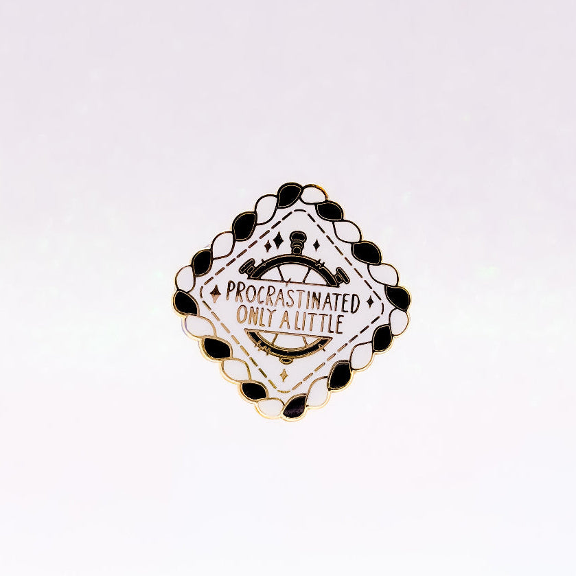 Procrastinated Only A Little | Self Care Badge | Self Love Hard Enamel Pin Badge | Kawaii Aesthetic Birthday Gift | Christmas Present