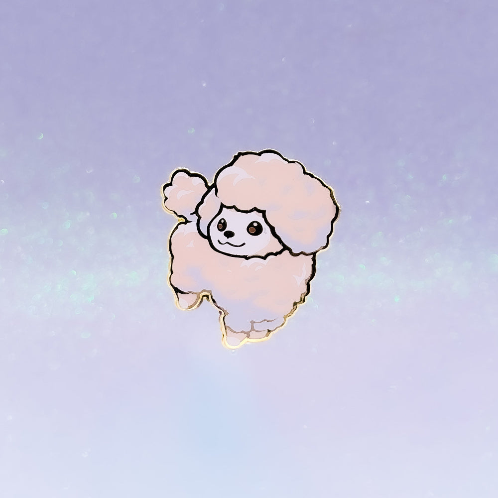 Poodle White | Dog Breeds Hard Enamel Pin | Kawaii Birthday Gift | Christmas Present | Miamouz