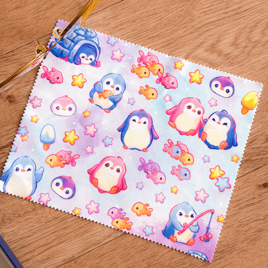 Penguins | Microfiber Cloth 15cm x 18cm | Glasses Cloth | Lens Cloth | Screen Wipe