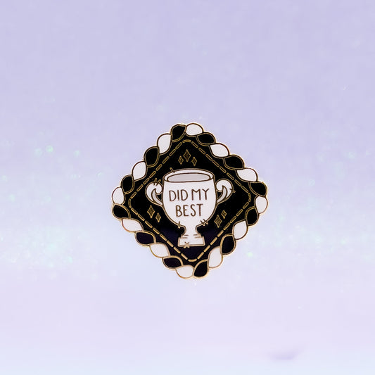 Did My Best | Self Care Badge | Self Love Hard Enamel Pin Badge | Kawaii Aesthetic Birthday Gift | Christmas Present