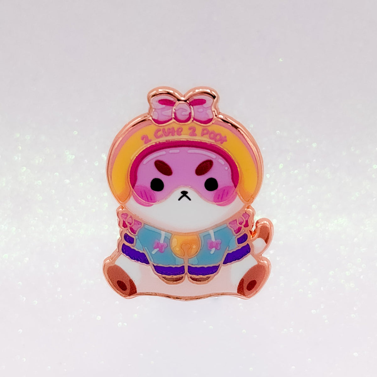 2 Cute 2 Poot Cat Dog | Hard Enamel Pin | Cozy Series | Kawaii Aesthetic Birthday Gift | Christmas Present