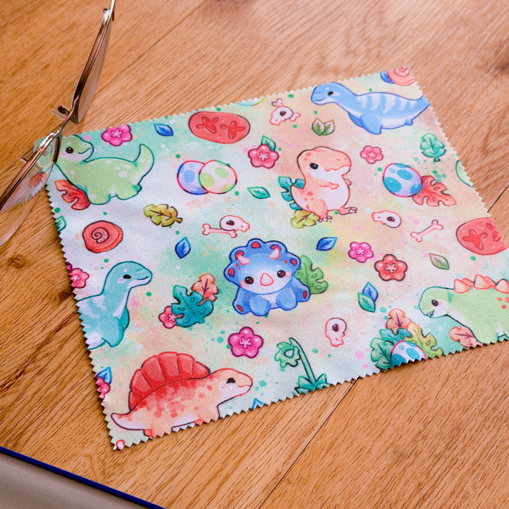 Dinosaurs | Microfiber Cloth 15cm x 18cm | Glasses Cloth | Lens Cloth | Screen Wipe