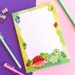 Dinosaur Adventure Notepad | A5 | Whimsical Stationery | Lined Notes | Birthday Gift
