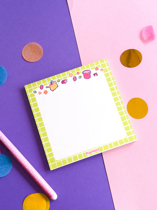 Notizblock mit Marienkäfern und Pflanzen | Notizen für Pflanzenmama und Pflanzenpapa | Ausgefallenes Briefpapier | Pastellfarbenes Kalendertagebuch | Geburtstagsgeschenk für sie | Miamouz