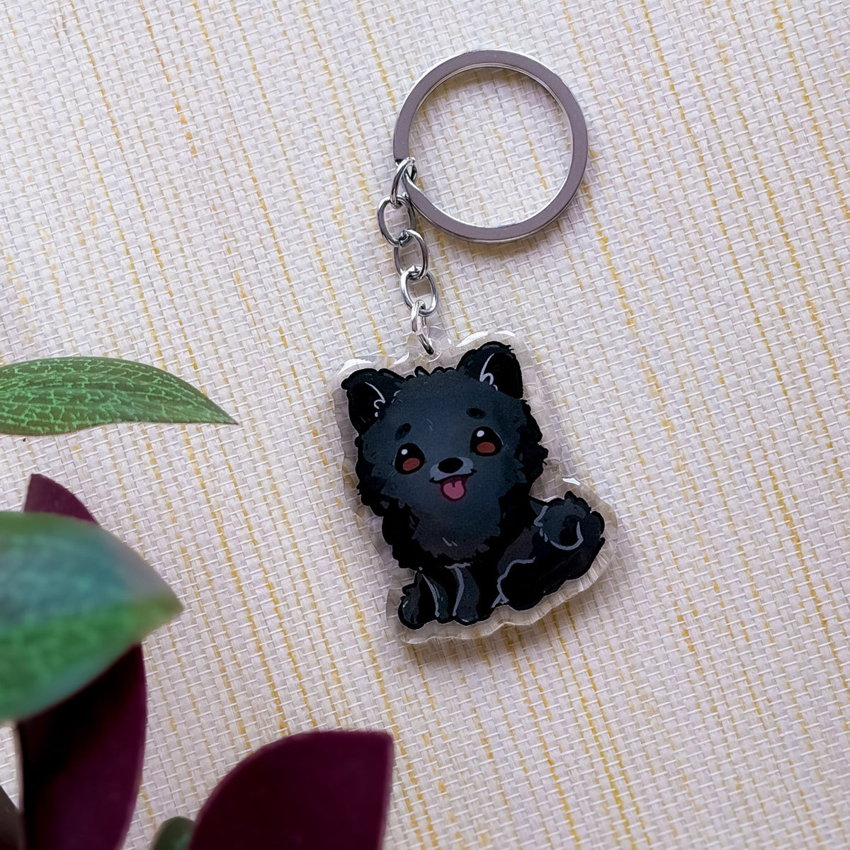 Black Hovawart | German Shepherd | Cute Animal | Dog Breed Charm | Birthday Gift | Christmas Present for Her | Dog Acrylic Key Chain