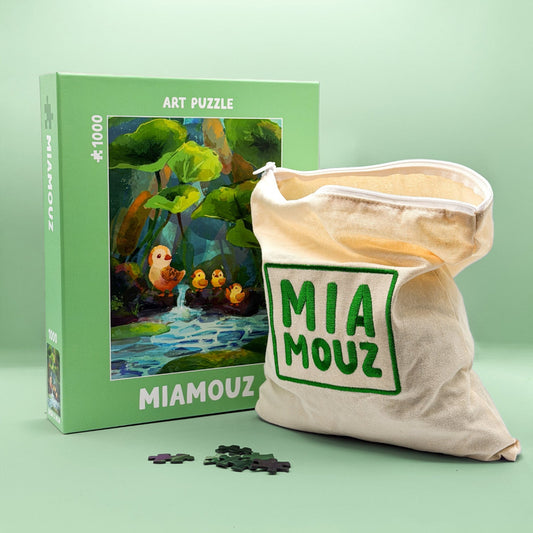 Duckling Adventure 1000 Piece Puzzle | Artist Puzzle | 70cm x 40cm | Miamouz