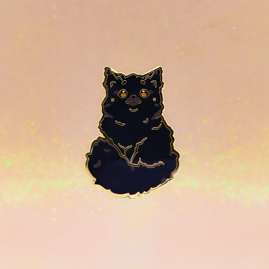 Maine Coon Cat Black | Cat Breeds Hard Enamel Pin | Kawaii Birthday Gift | Christmas Present | Miamouz