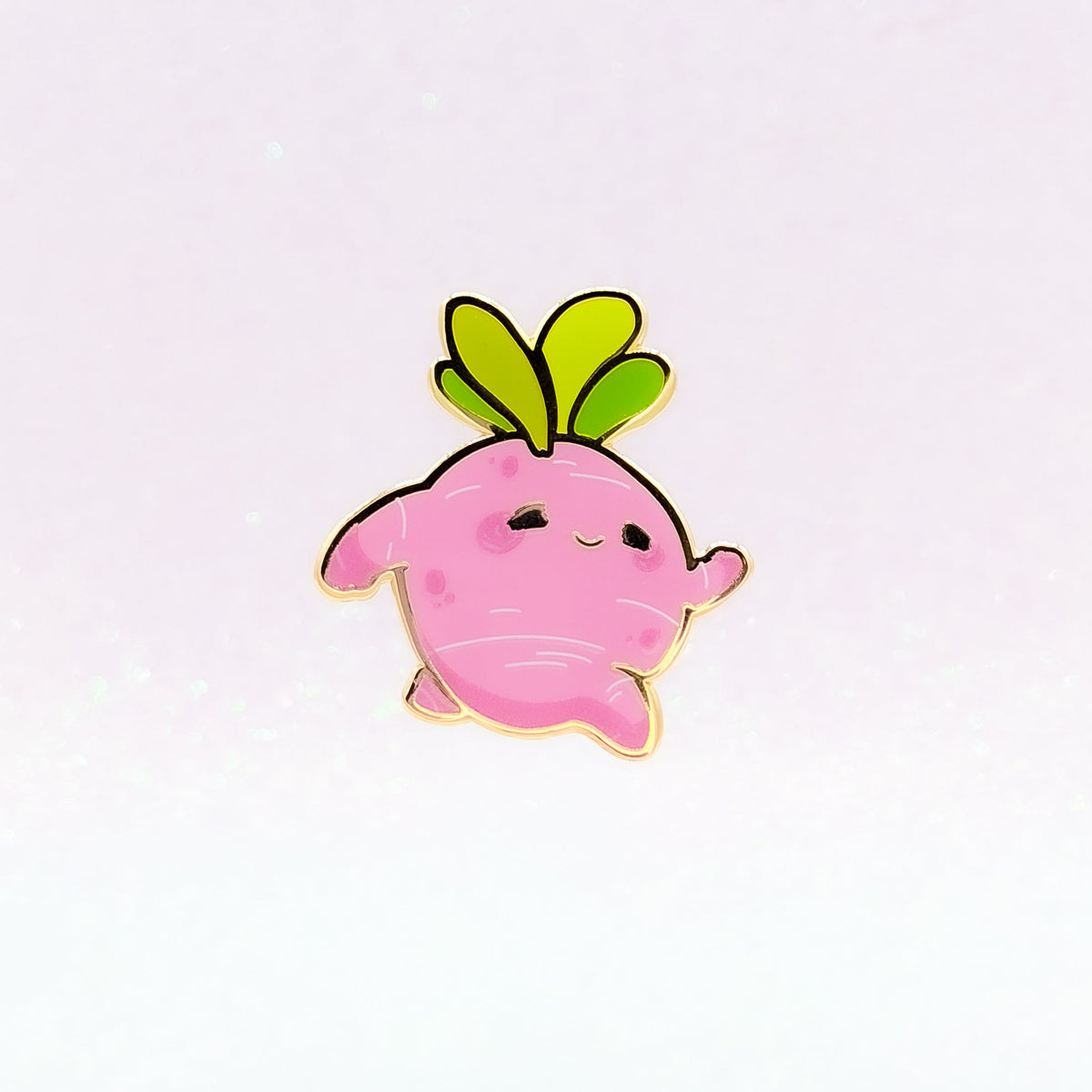 Joyous Beet | Hard Enamel Pin | Whimsical Vegetable Pin | Kawaii Aesthetic Birthday Gift | Christmas Present