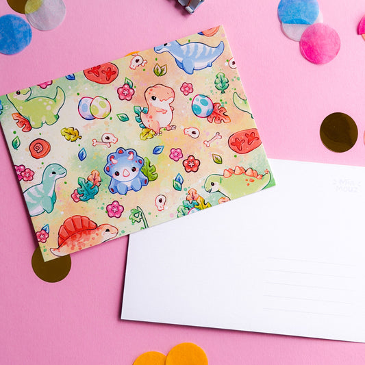 Dinosaurs A6 Postcard | Dino Print | Greeting Card | Home Decor | Wall Art | Miamouz