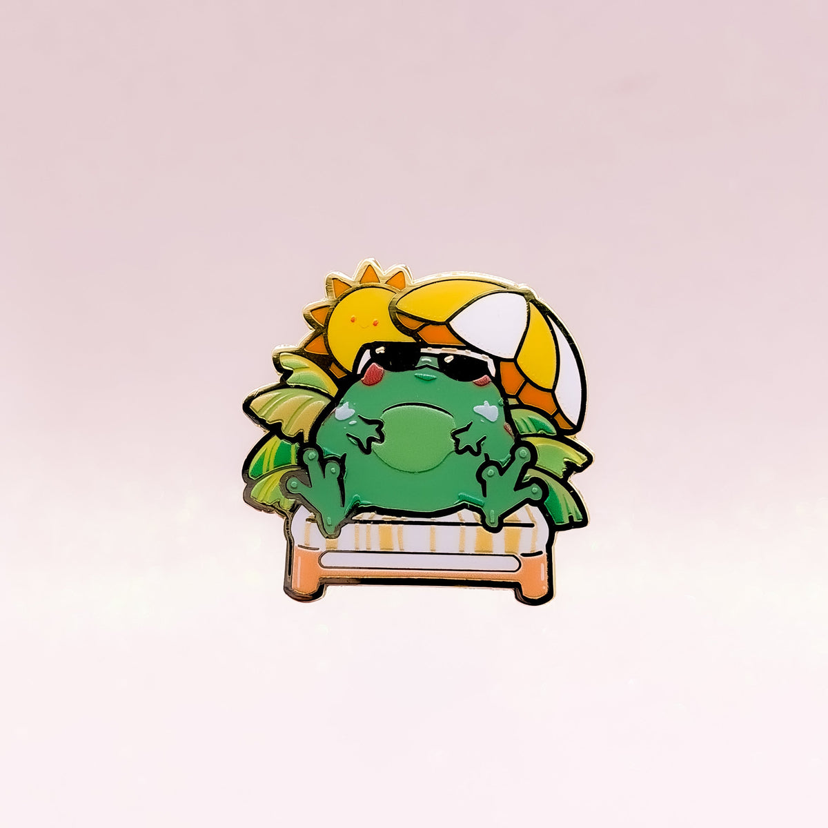 Summer Frog | Hard Enamel Pin | Funny Pin | Kawaii Aesthetic Birthday Gift | Christmas Present