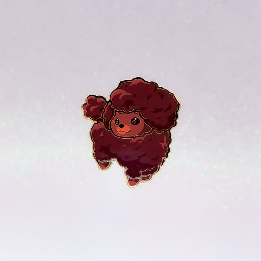 Poodle Brown | Dog Breeds Hard Enamel Pin | Kawaii Birthday Gift | Christmas Present | Miamouz