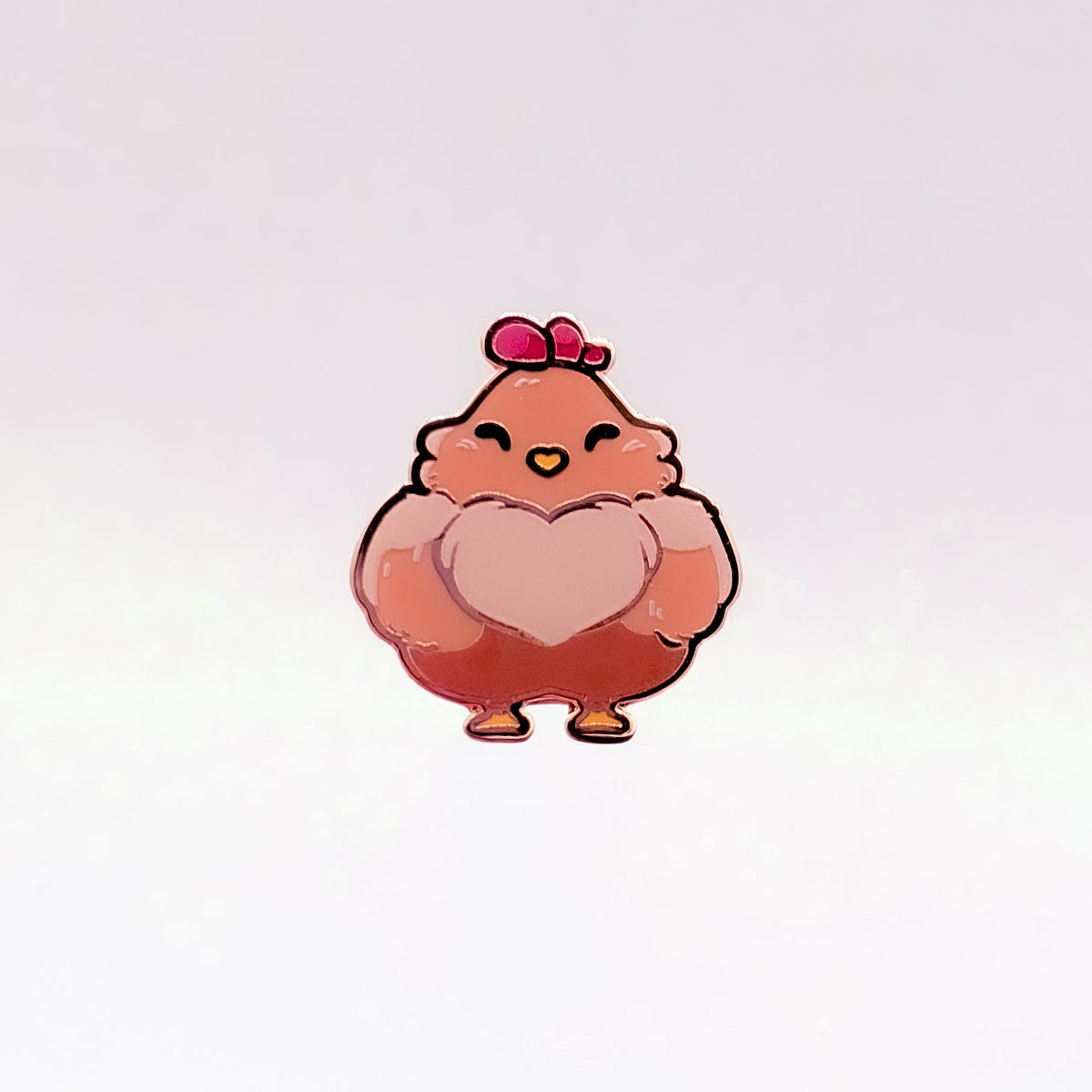 Brown Chicken | Hard Enamel Pin | Farm Inspired Pin | Kawaii Aesthetic Birthday Gift | Christmas Present