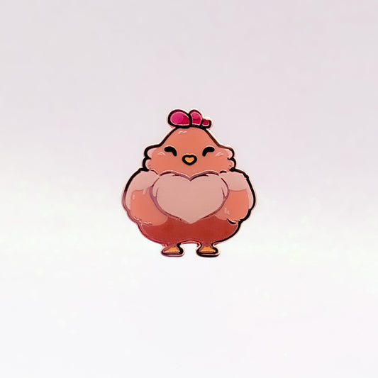 Brown Chicken | Hard Enamel Pin | Farm Inspired Pin | Kawaii Aesthetic Birthday Gift | Christmas Present