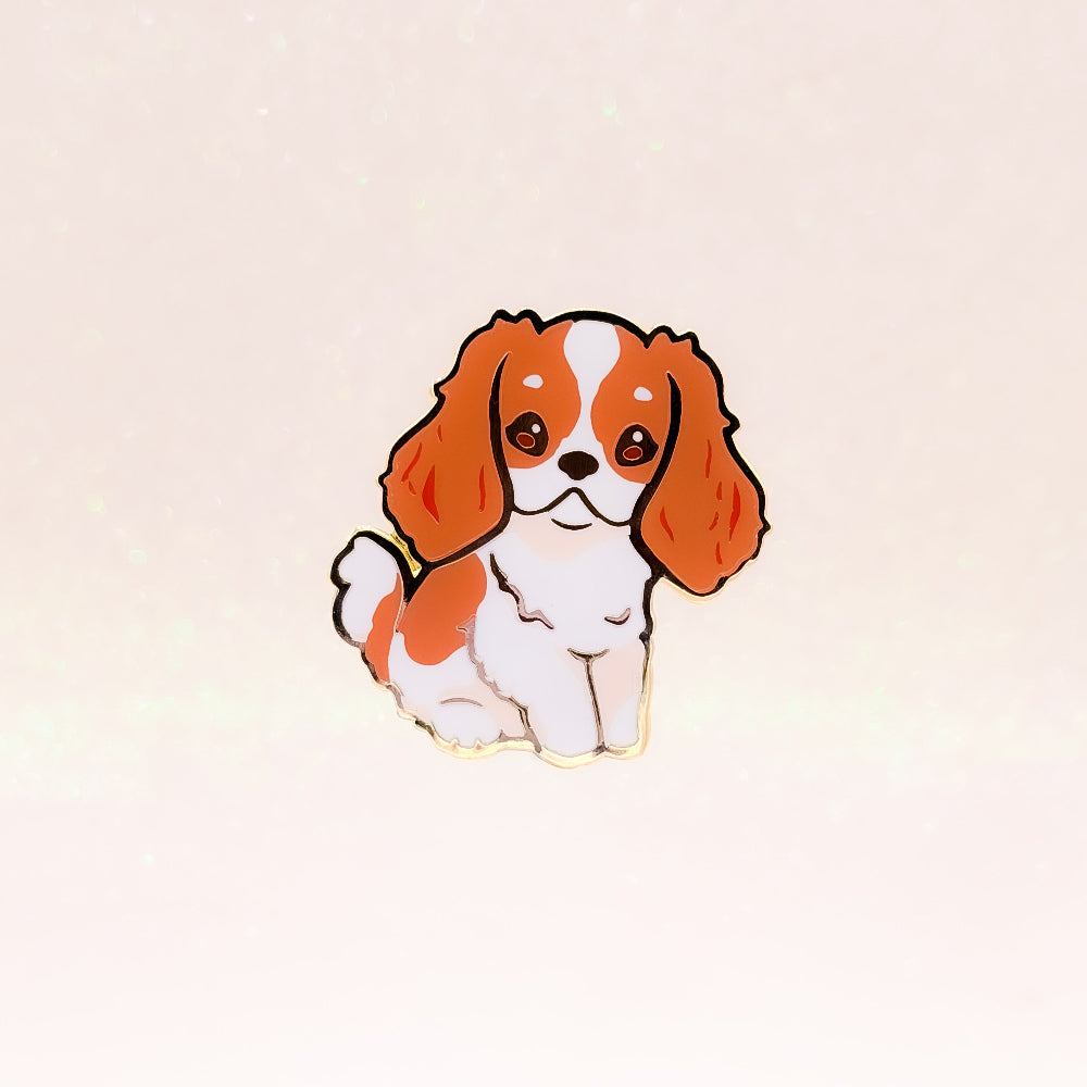 Cavalier King Charles Spaniel | Cocker Spaniel Blenheim Red | Dog Breeds Hard Enamel Pin | Kawaii Birthday Gift | Christmas Present | Miamouz