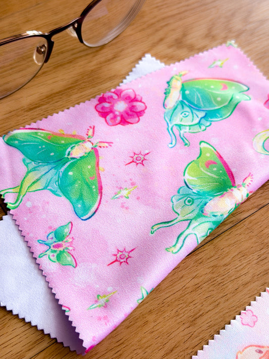 Luna Moth | Microfiber Cloth 15cm x 18cm | Glasses Cloth | Lens Cloth | Screen Wipe