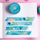 SAMPLE Frog & Turtle | A Day At The Lake | 10m x 15mm Roll | Artist Masking Tape | Decorative Planner Tape | Kawaii Calendar Journal Stationery