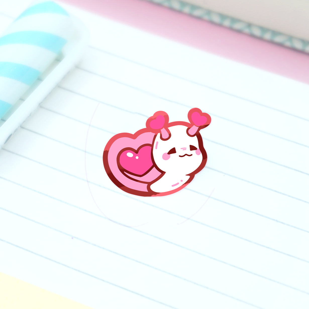 Love Heart Snail Enamel Pin | Cute Lovers Hard Enamel Pin | Friendship Art | Kawaii Aesthetic Birthday Gift | Christmas Present