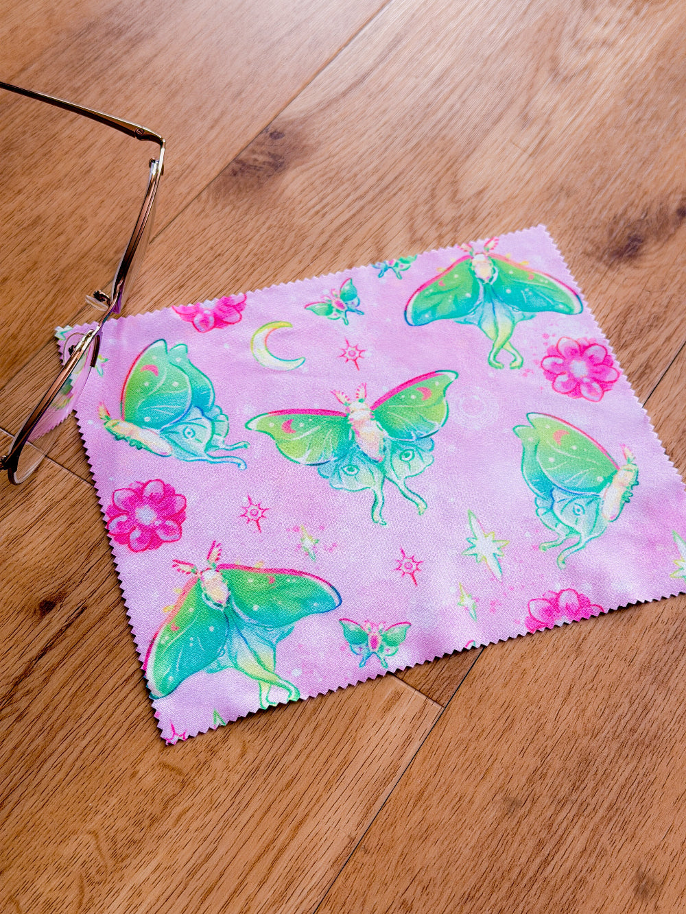 Luna Moth | Microfiber Cloth 15cm x 18cm | Glasses Cloth | Lens Cloth | Screen Wipe
