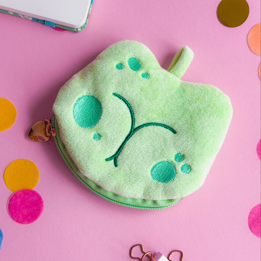 Froggo Butt | Cute Frog Wallet | Kawaii Purse | Plush Wallet | Plush Makeup Bag | Cottagecore & Fairycore | Birthday Gift for Her | Miamouz