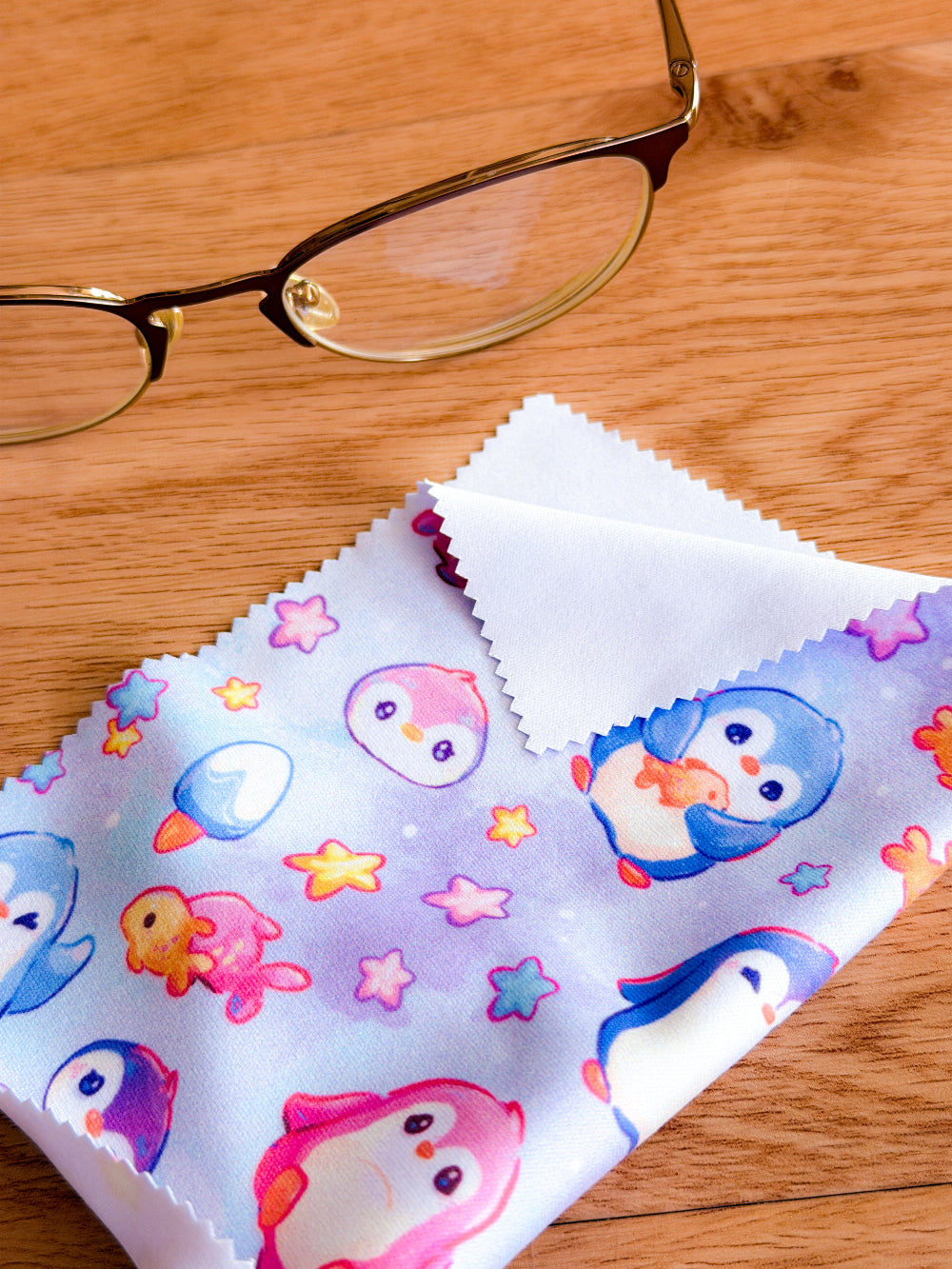 Penguins | Microfiber Cloth 15cm x 18cm | Glasses Cloth | Lens Cloth | Screen Wipe