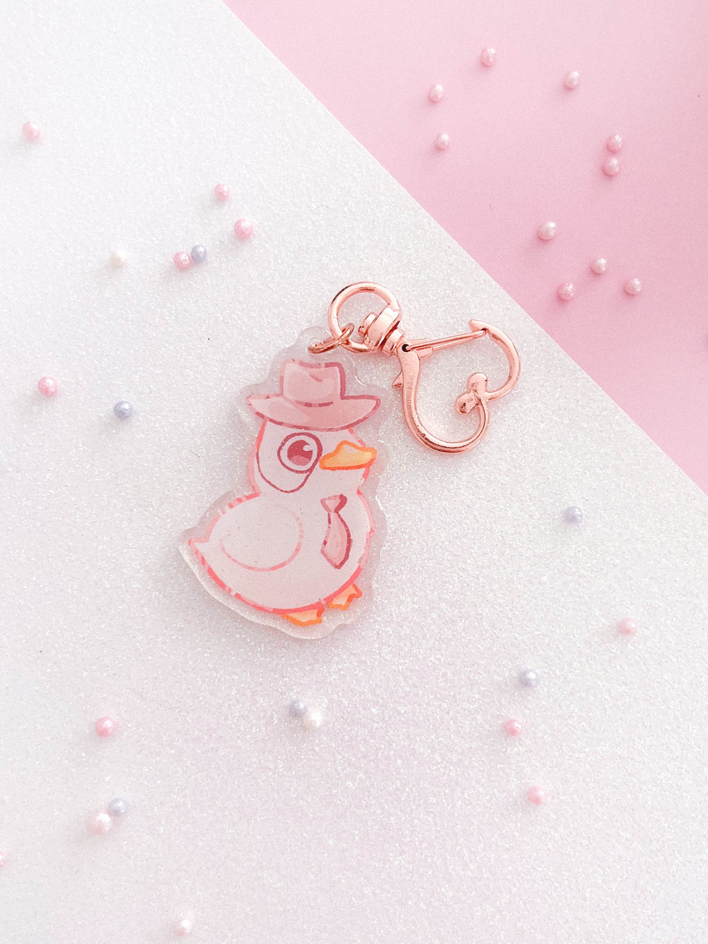 Detective Duck Acrylic Keychain | Sweet Animal Art | Duckling Key Charm | Aesthetic Birthday Gift for Her | Christmas Present | Miamouz