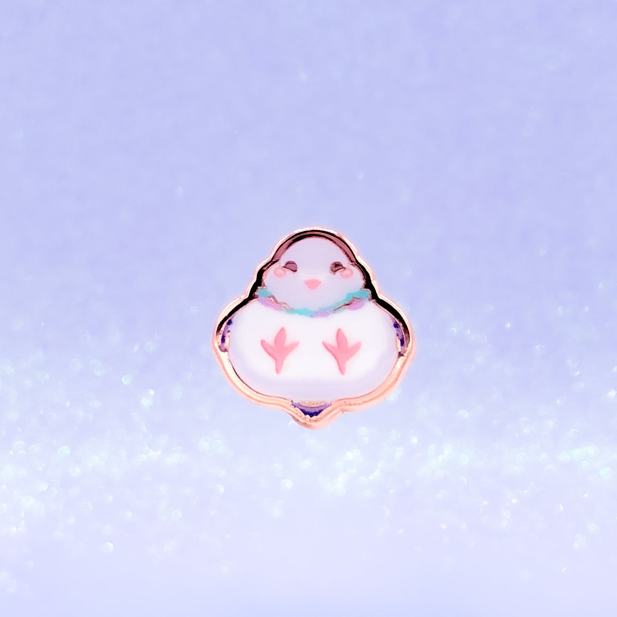 Small Round Pigeon | Mini Hard Enamel Pin | Bird Pin | Kawaii Aesthetic Birthday Gift | Christmas Present