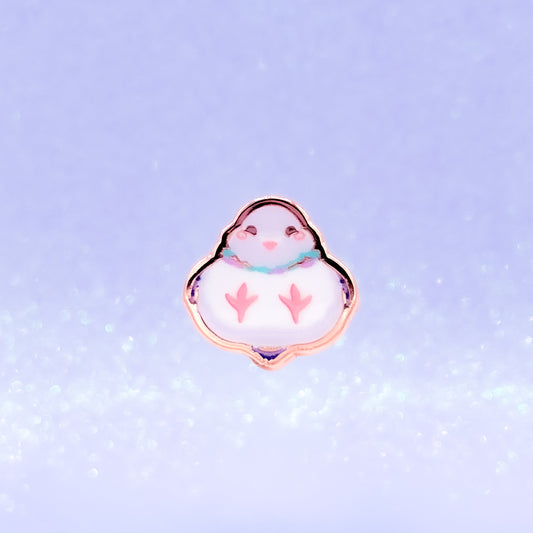 Small Round Pigeon | Mini Hard Enamel Pin | Bird Pin | Kawaii Aesthetic Birthday Gift | Christmas Present