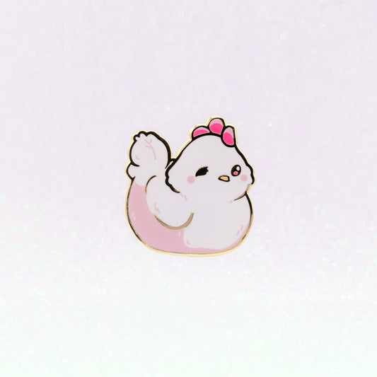 White Chicken | Hard Enamel Pin | Farm Inspired Pin | Kawaii Aesthetic Birthday Gift | Christmas Present