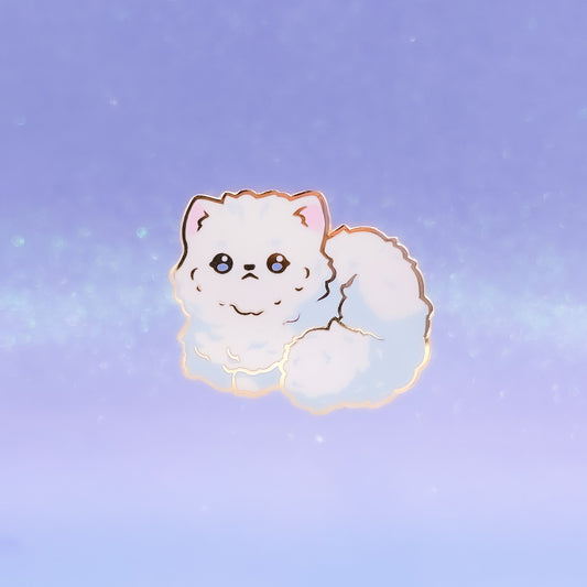 Persian Cat White | Cat Breeds Hard Enamel Pin | Kawaii Birthday Gift | Christmas Present | Miamouz