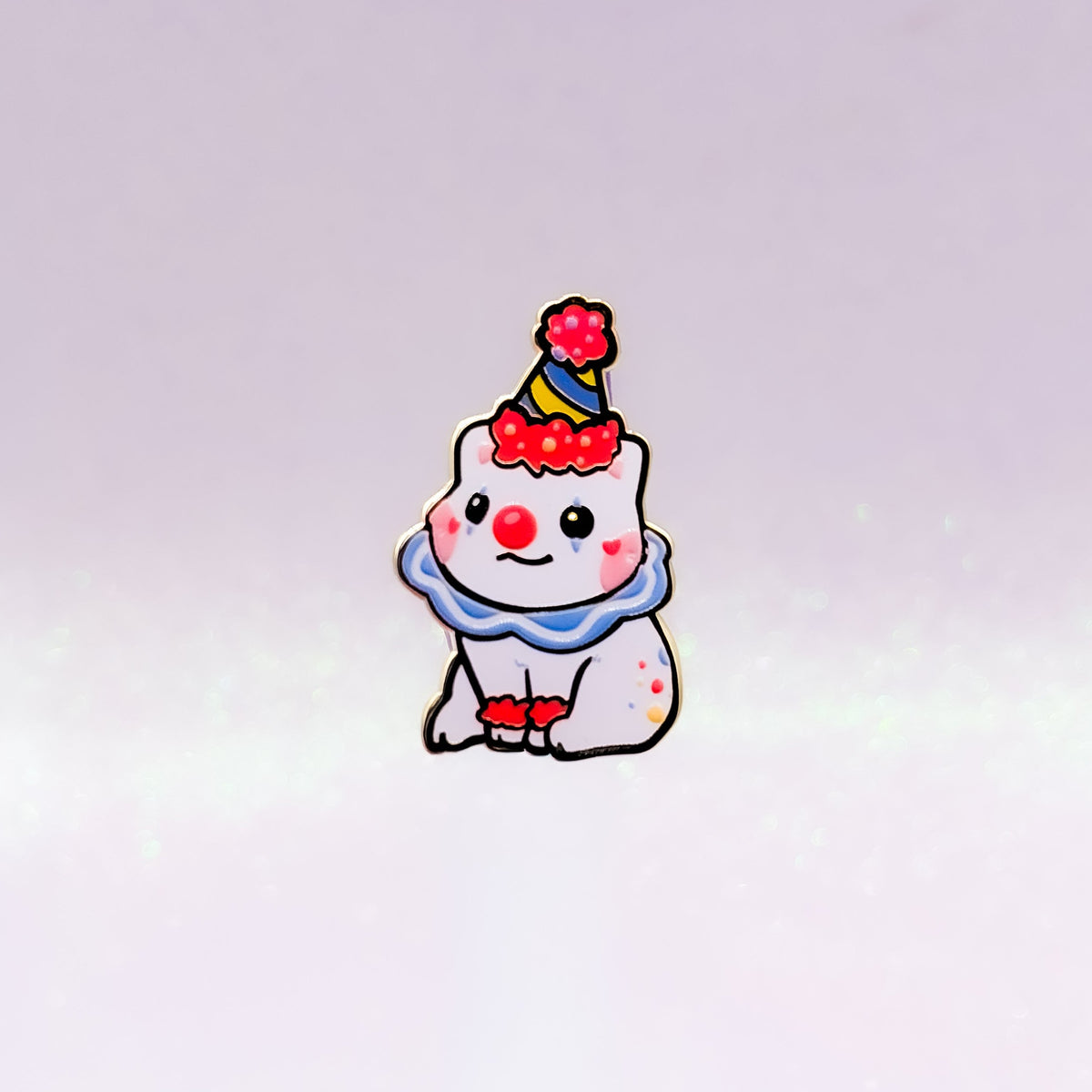 Clown Cat | Hard Enamel Pin | Fantasy Inspired Pin | Kawaii Aesthetic Birthday Gift | Christmas Present