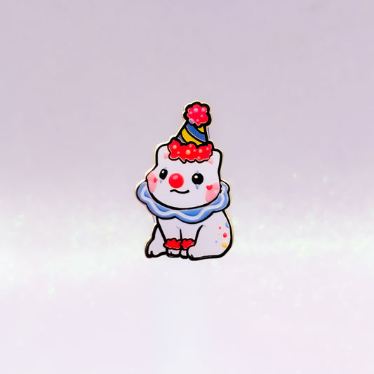 Clown Cat | Hard Enamel Pin | Fantasy Inspired Pin | Kawaii Aesthetic Birthday Gift | Christmas Present